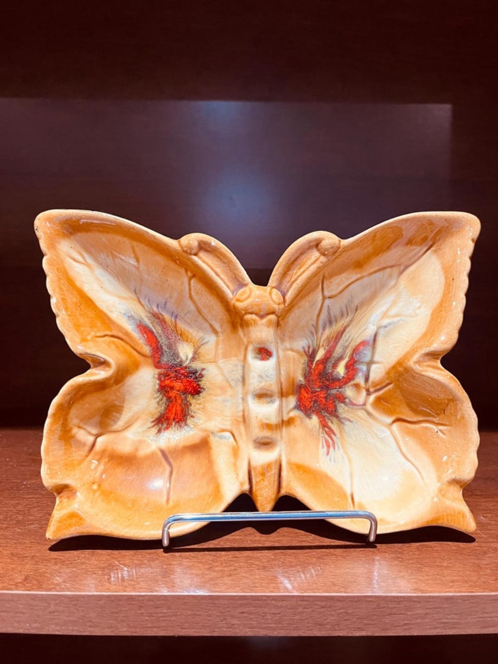 Vintage California Pottery Butterfly Ashtray| 1970s Mid-Century